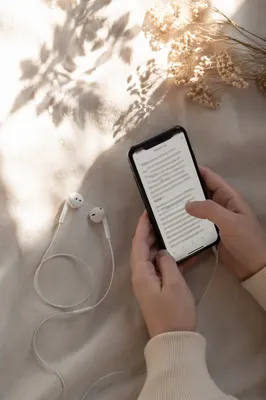 Morning Flat Lay with Phone and Earbuds