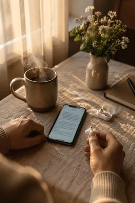 Morning Bible App with Earbuds
