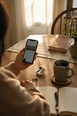 Morning Bible App Devotion with Earbuds