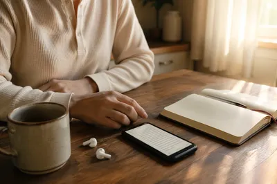 Morning Bible App on Kitchen Table