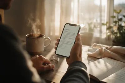Morning Bible App by Kitchen Window