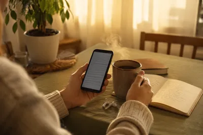 Morning Bible App Devotion with Earbuds