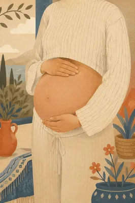 Tender Maternity Belly in Natural Light