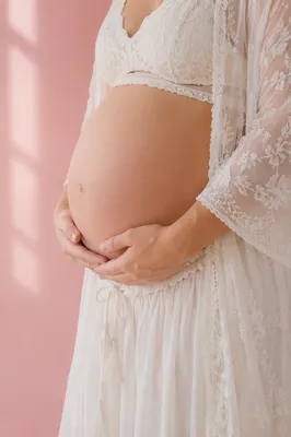 Tender Maternity Belly Portrait in Soft Light
