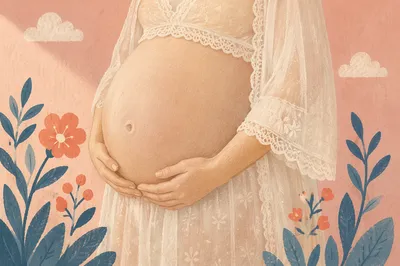Tender Maternity Belly Portrait in Soft Light