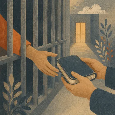 Hands Reaching Through Prison Bars