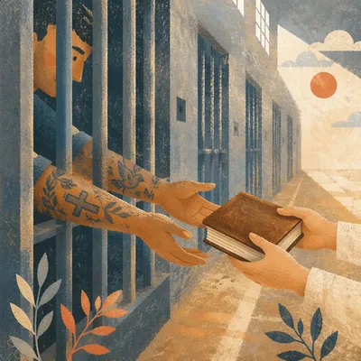 Hands Reaching Through Prison Bars