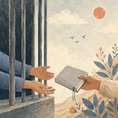 Hands Reaching Through Prison Bars