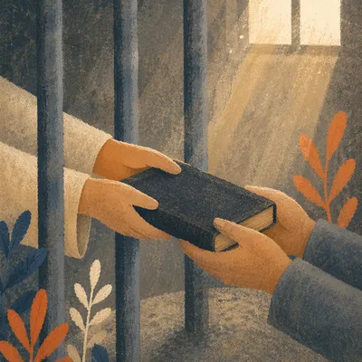 Hands Reaching Through Prison Bars