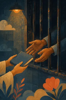Hands Reaching Through Prison Bars