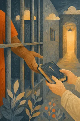 Hands Reaching Through Prison Bars