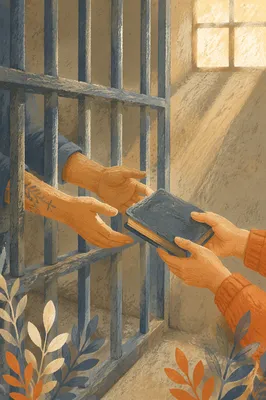 Hands Reaching Through Prison Bars