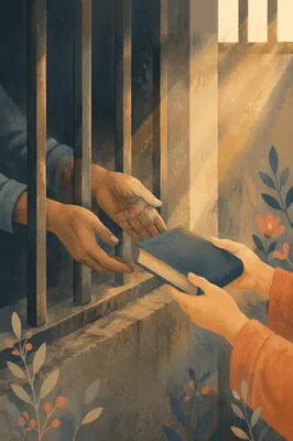 Hands Reaching Through Prison Bars