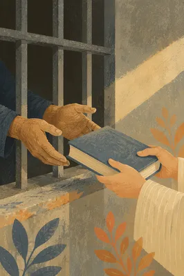 Hands Reaching Through Prison Bars