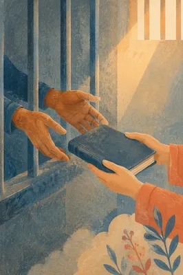 Hands Reaching Through Prison Bars