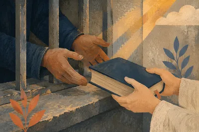 Hands Reaching Through Prison Bars
