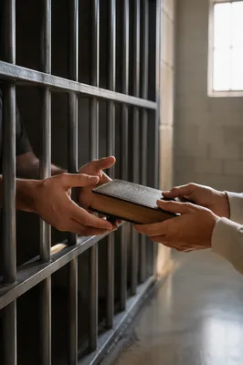 Hands Reaching Through Prison Bars