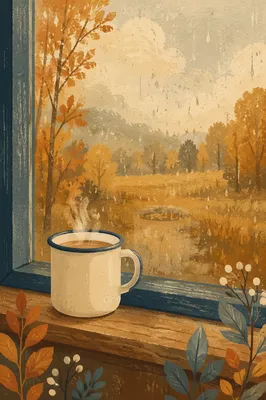 Cozy Rainy Window Mug Still Life