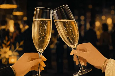 Golden Years Retirement Toast at Office Party