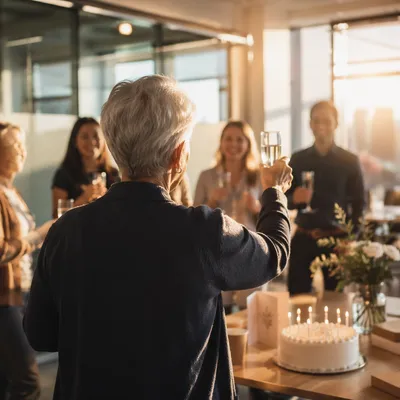 Warm Office Retirement Party Celebration