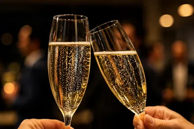 Elegant Retirement Toast in Golden Office Light