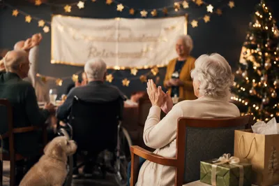 Warm Retirement Party Celebration Banner Scene