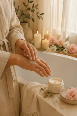 Calm Self Care Bath with Candles