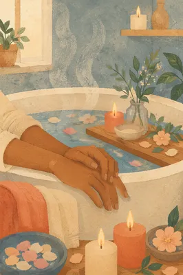 Serene Self Care Bath with Candles