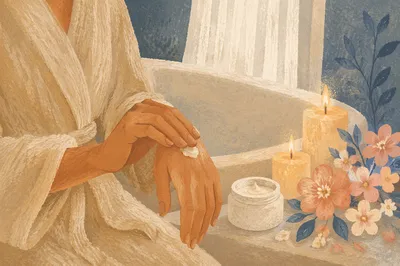 Calm Self Care Bath with Candles