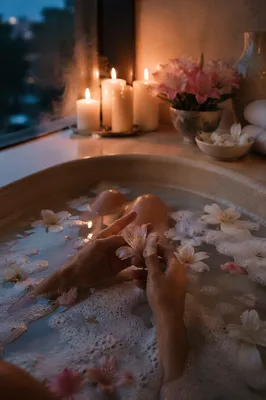 Serene Self Care Bath at Blue Hour