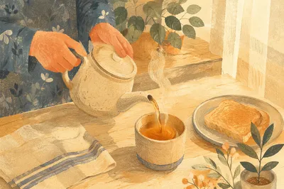 Peaceful Morning Tea Pouring Ritual