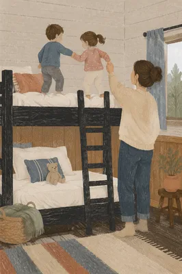 Summer Camp Cabin Bunk Bed Playtime