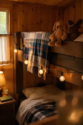 Cozy Summer Camp Cabin Bunk Bed