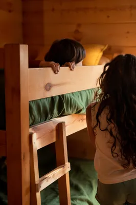Kids at Summer Camp Cabin Bunk Beds