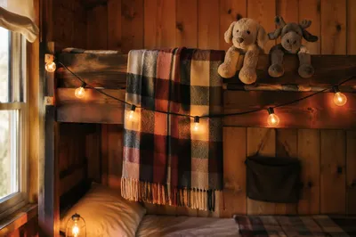 Cozy Summer Camp Cabin Bunk Bed