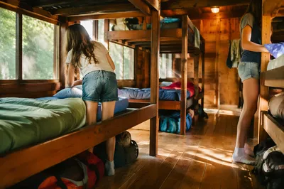 Rustic Summer Camp Cabin Bunk Beds