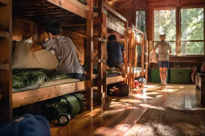 Cozy Summer Camp Cabin Bunk Bed Scene