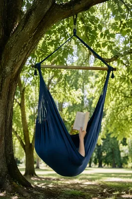 Peaceful Summer Hammock Reading Under Trees