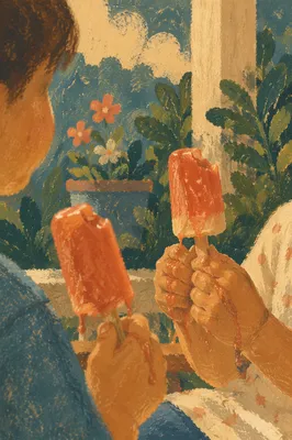 Kids Laughing with Melting Summer Popsicles