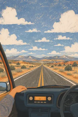 Summer Highway Drive with Open Windows