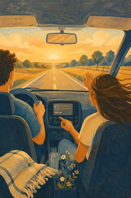 Carefree Summer Road Trip at Golden Hour
