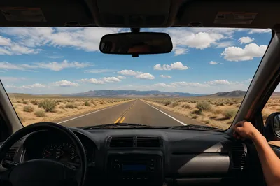 Summer Highway Road Trip with Open Windows