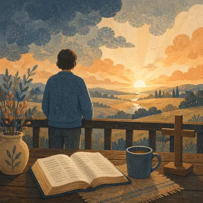 Peaceful Sunrise Prayer After the Storm