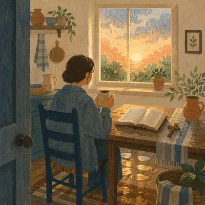 Peaceful Kitchen Sunrise After the Storm