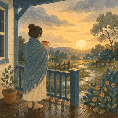 Peaceful Sunrise Prayer After the Storm