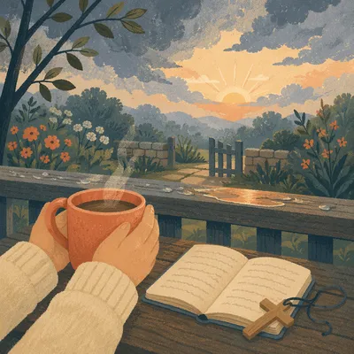 Peaceful Sunrise Prayer After the Storm