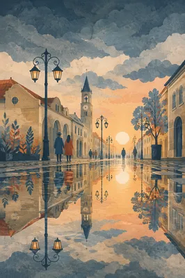 Peaceful Sunrise Reflections After the Storm