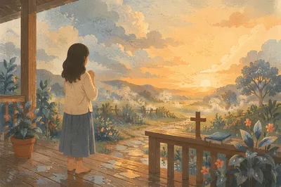 Peaceful Sunrise Prayer After the Storm