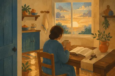 Peaceful Sunrise Prayer After the Storm