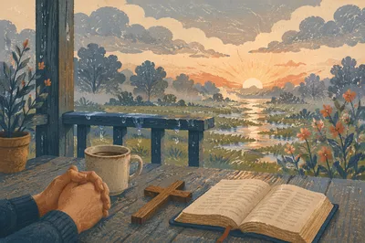 Peaceful Sunrise Prayer After Storm